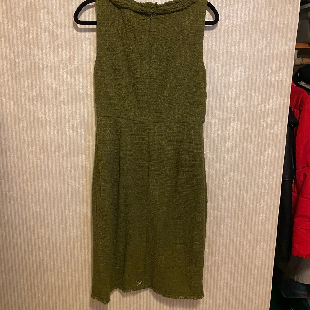 J Crew Sheath dress in textured fringe tweed